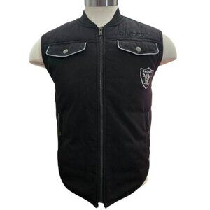 The Wild Collective Women's Small Las Vegas Raiders Canvas Motorcycle Vest